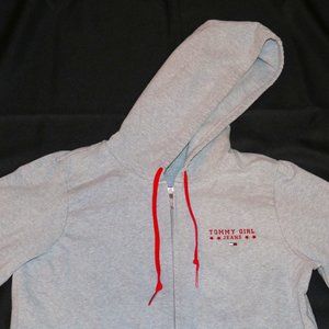 Tommy Hilfiger 90s Wmn's Grey Full Zip Hoodie Y2K
